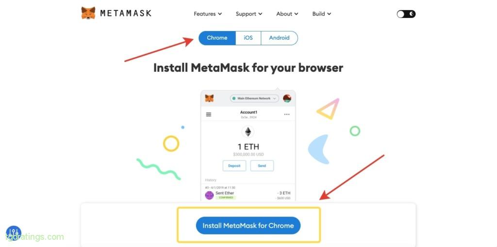 Zainstaluj MetaMask w przeglądarce Chrome