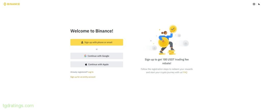 Dostępne sposoby rejestracji konta osobistego w Binance