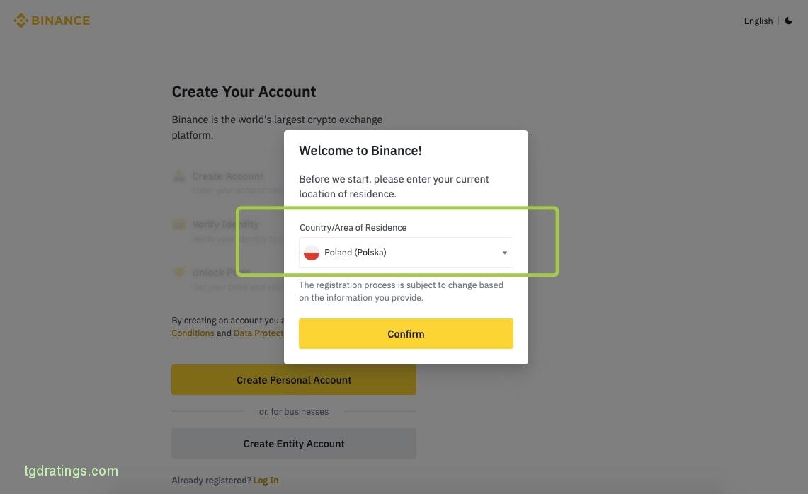 New binance user country of residence