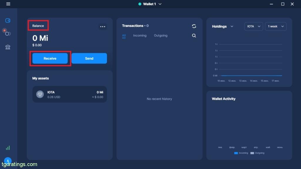Firefly Wallet interface