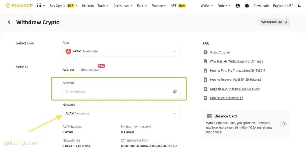 Network selection and address field 