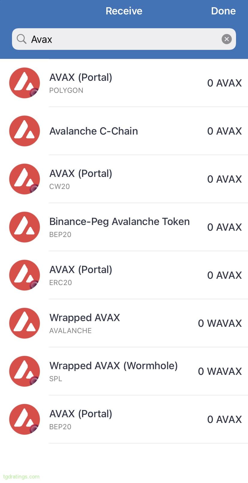 How to withdraw AVAX to Trust Wallet : step 2