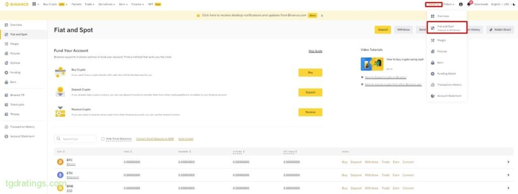 Withdraw from Binance 
